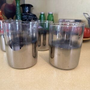 Silver and Black Tumblers